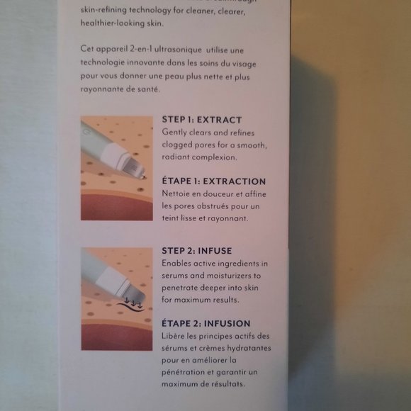 BNIB DERMAPORE by DERMAFLASH Pore Extractor & Serum Infuser Tool Color: Icy Mint - Picture 7 of 7